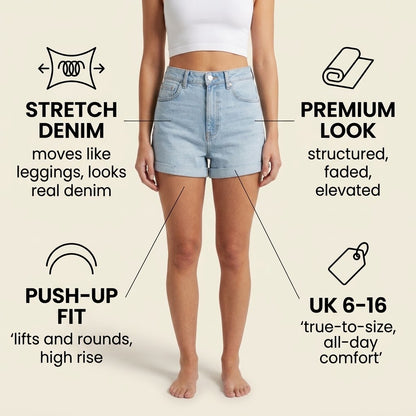 Korvina™ Cloud Denim Shorts