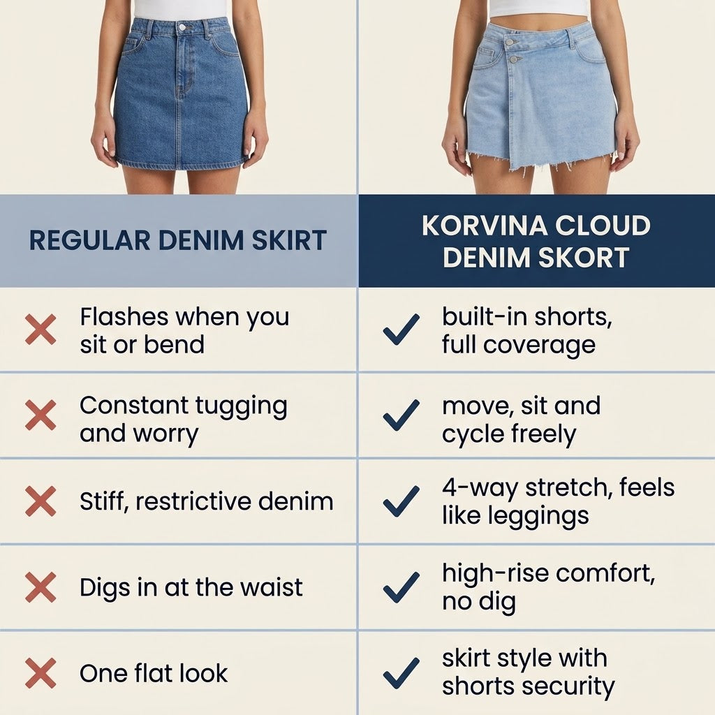 Korvina™ Cloud Denim Skort