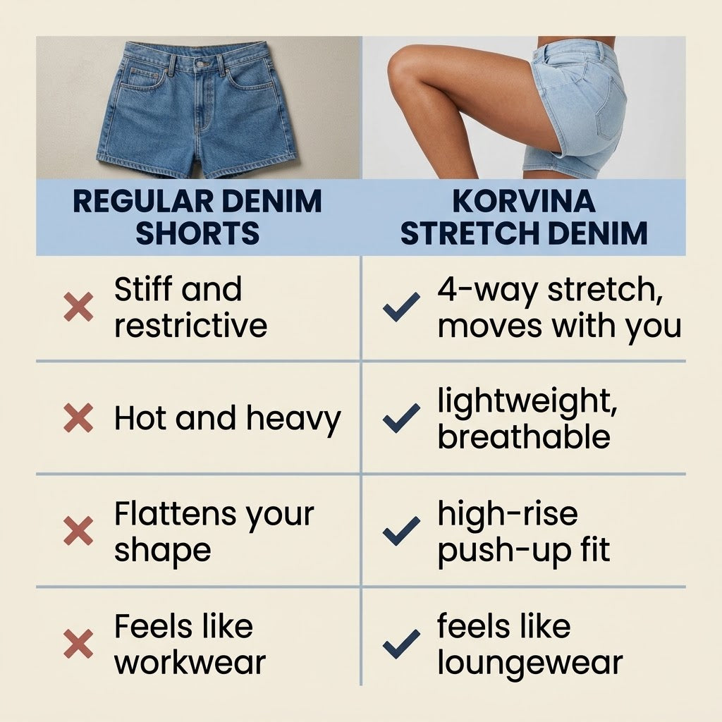 Korvina™ Cloud Denim Shorts