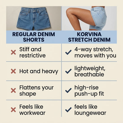 Korvina™ Cloud Denim Shorts